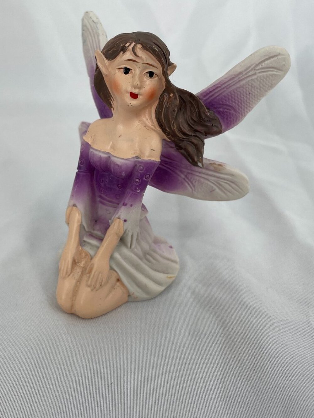 Garden Purple Fairy Ceramic Figurine